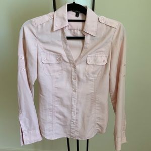 Express Convertible Sleeve Button Up Shirt